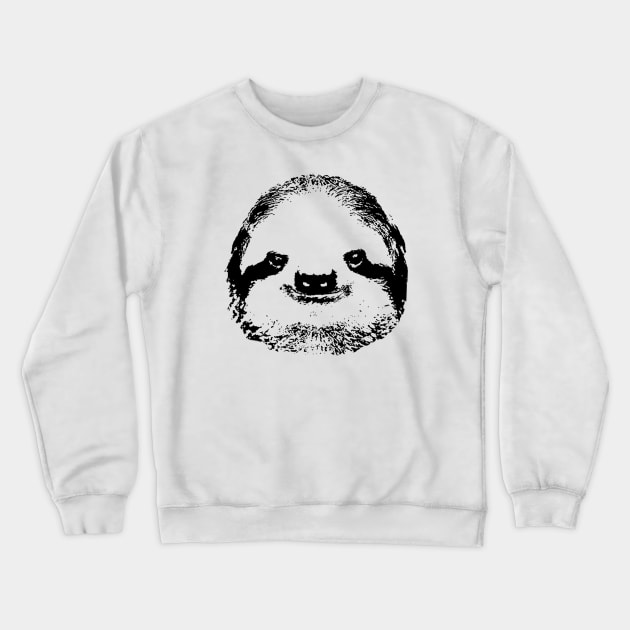 Black and White Sloth Crewneck Sweatshirt by wanungara